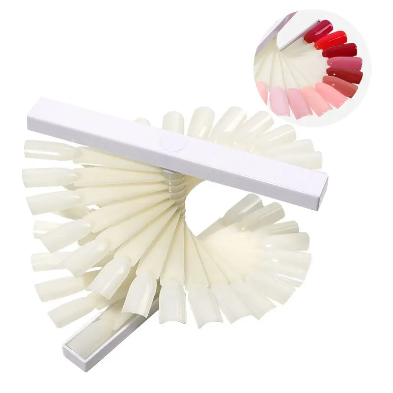 Wholesale High quality OVAL NAIL Color Chart OVAL Shape Nail Tips Nail art Display