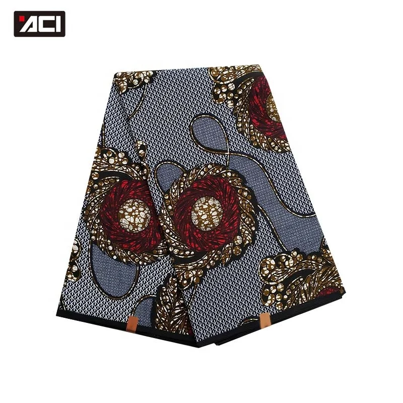 ACI Kano African Wax Fabric 2-4 Yards Coupon Wax Veritable Guaranteed Real Wax Tissus Africain Batik African Print Fabric
