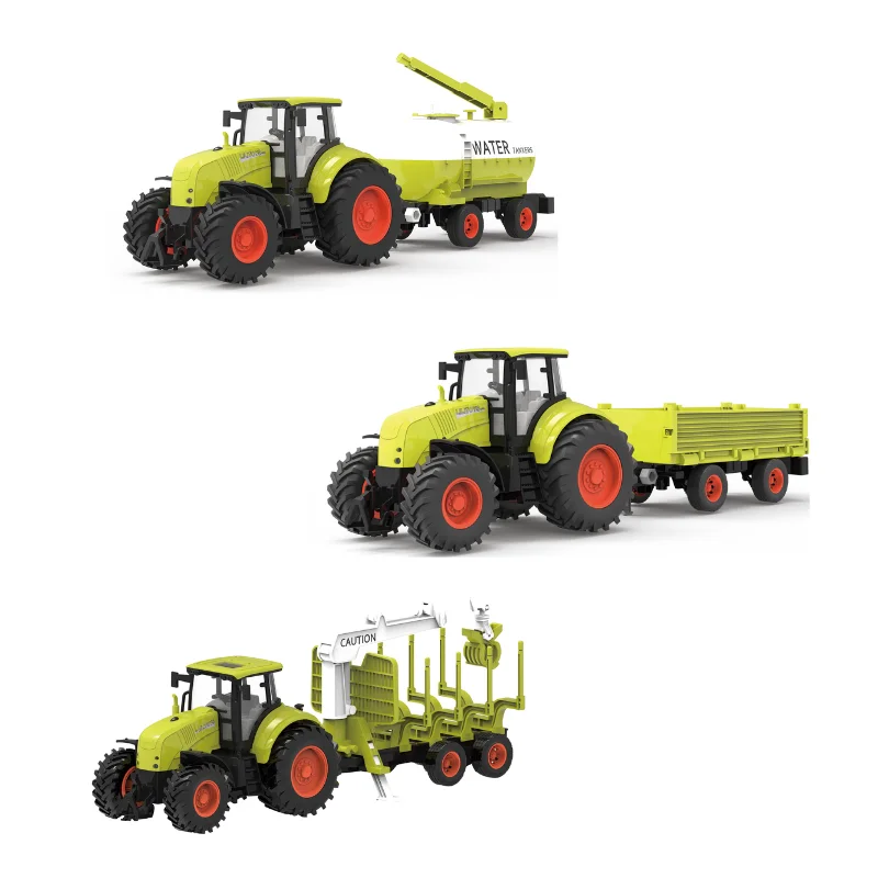 Inertial agricultural vehicles rcarriers harvesters forklifts Farm crane water tanks animal transport trailers farm tractors toy