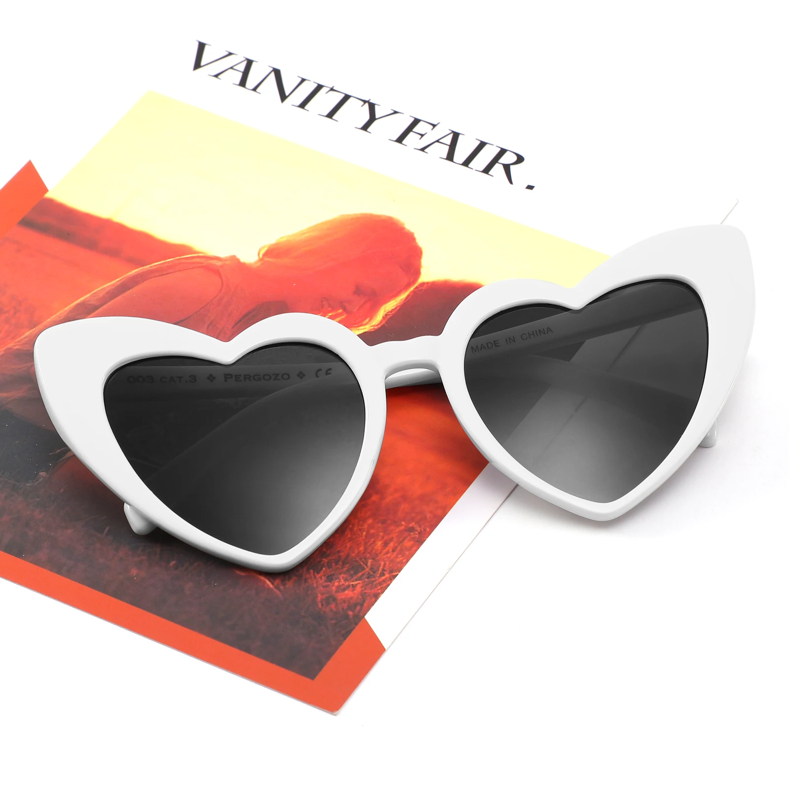 2022 Women Brand Designer Cat Eye Sun Glasses Female Retro Love Heart Shaped Glasses Ladies UV400 Protection Heart Sunglasses