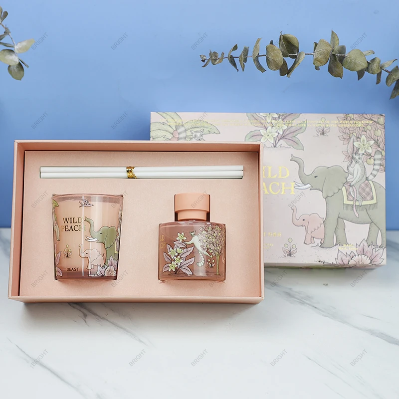 Factory Wholesale ECO Friendly Christmas Custom Logo Square Packaging Candle Jar Vessels Set Gift Luxury Candle Box