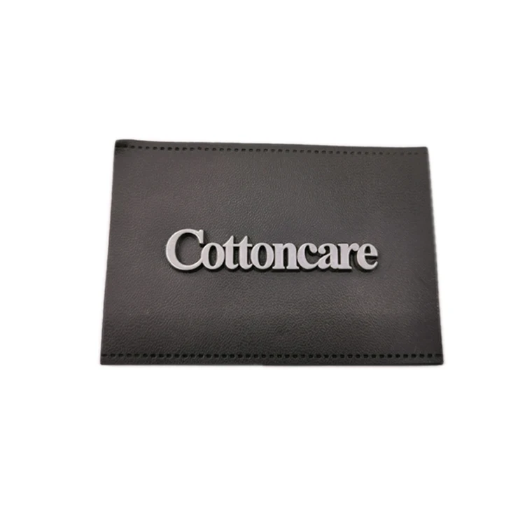 Custom pu leather patch label tags for clothing