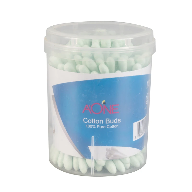 Wholesale Custom Ear Cotton Buds Easy Open Bamboo Wood Plastic Paper Stick Cotton Swabs