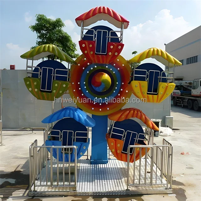 amusement rides double kids portable ferris wheel Park kids small games ferris wheel classical fiberglass small ferris wheel