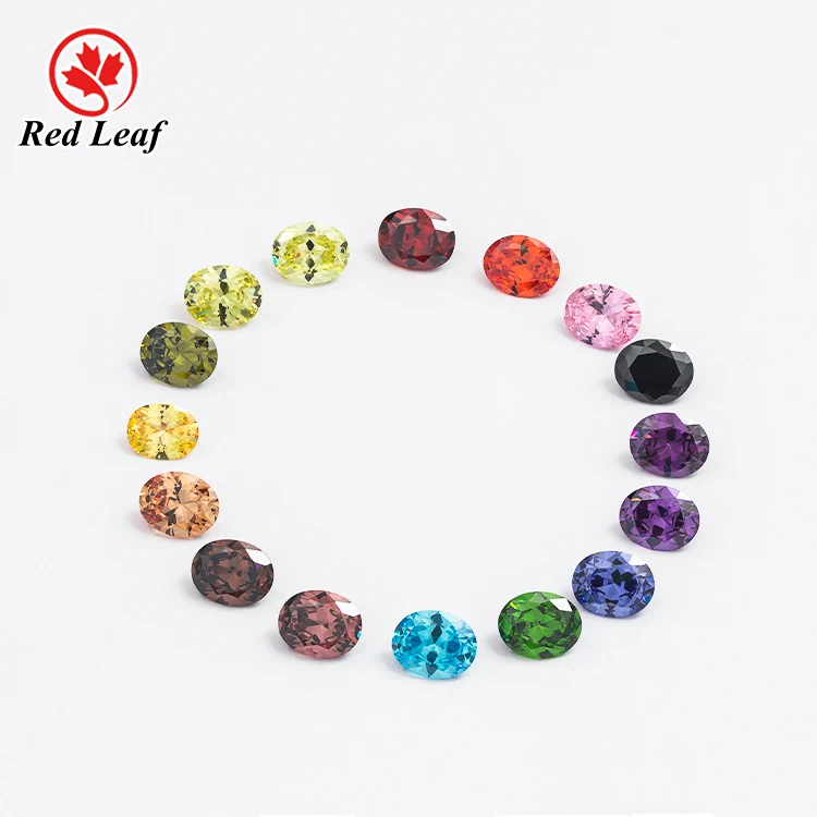 Redleaf Synthetic CZ Wholesale Hot Sell Oval Cut Zircon Loose Gemstone 5A Stone Cubic Zirconia