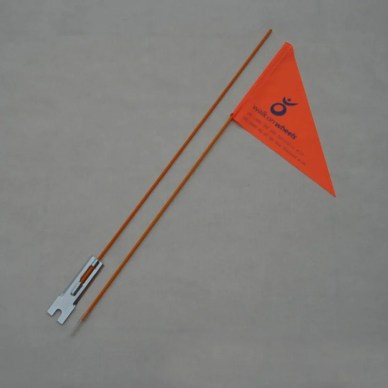 cheap custom printed polyester triangle bike bicycle safety flag for advertising