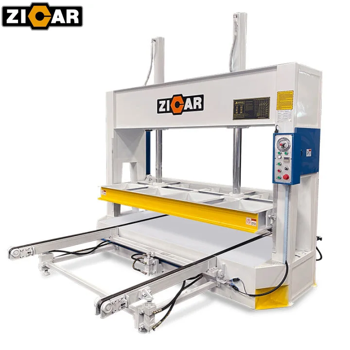 ZICAR woodworking cold press machine automatic feeding cold press hydraulic cold press machine for plywood