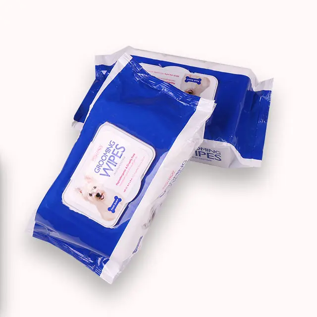 Customized 80PCS Dog cleaning paper towels pet eye wet wipes tear stain remover wipes