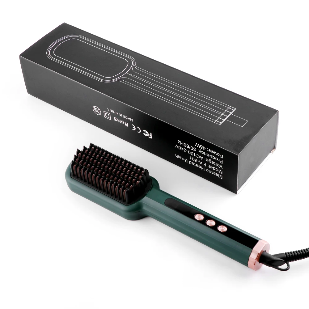  Lescolton Factory Customized Logo Hair Brush Straightening Comb Hot Sales Dropshipping Hotel