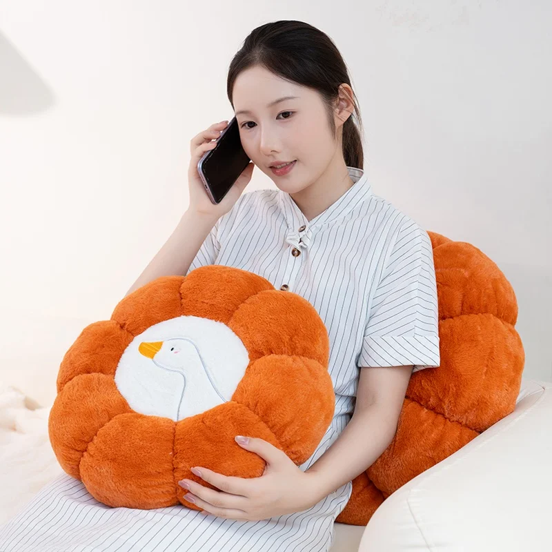 Cartoon futon lazy cushion sofa living room pillow Tatami bay window thickened window large white goose pumpkin seat cushion
