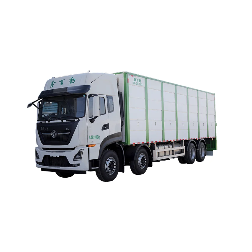 4 Floor 465 Horsepower Aluminum 9.6m 8x4 Dongfeng Animal Truck Livestock Pig Transport Truck
