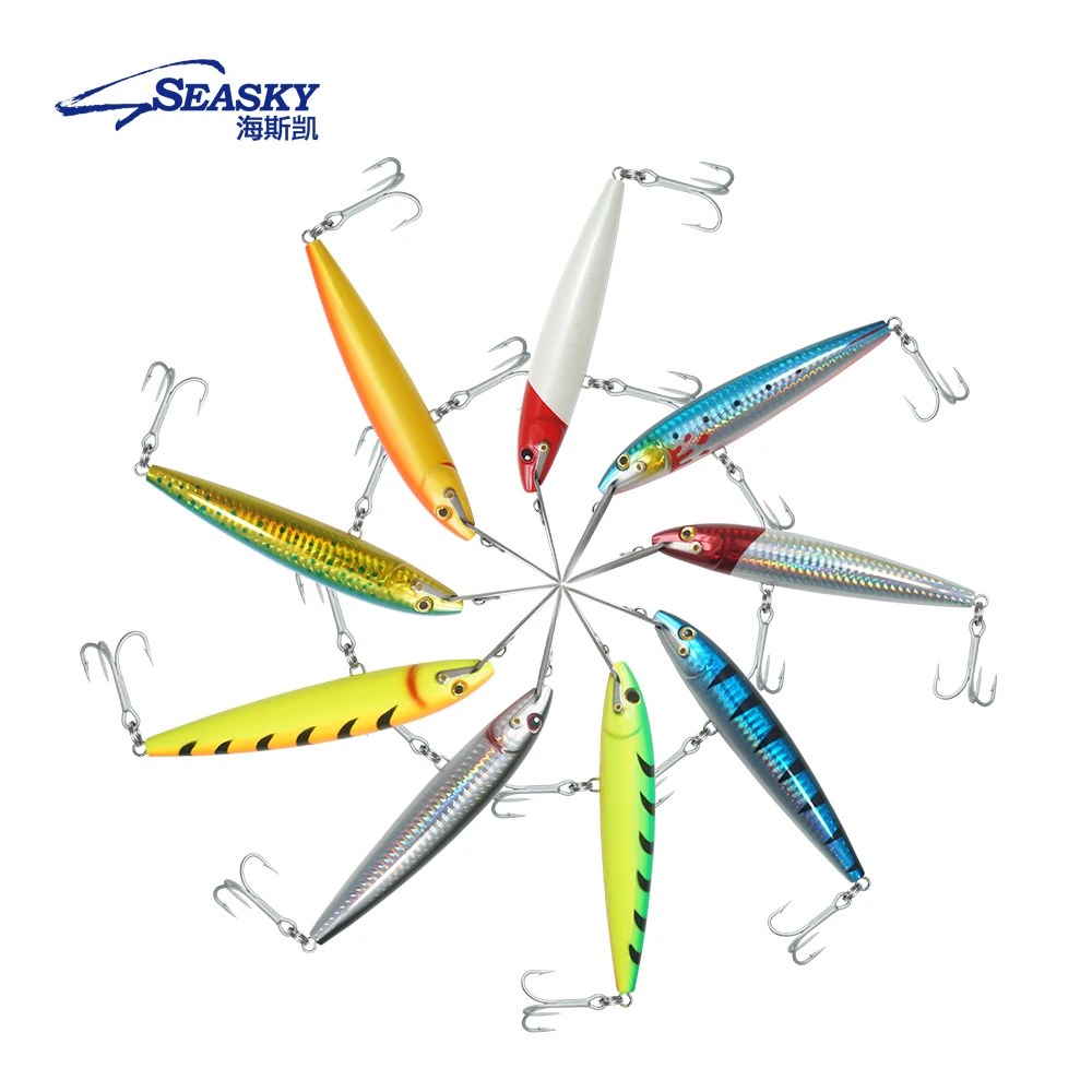 Seasky hotsale 30g 135mm fishing lure minnow ocean boating bass tuna fishing sea trolls artificial bait