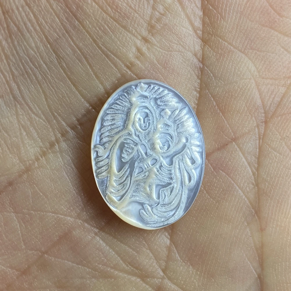 Hot Sell Mexico Brazil Virgin MOP Mother Of Pearl Oval 10*14mm Shape Seashell Virgin Gemstone