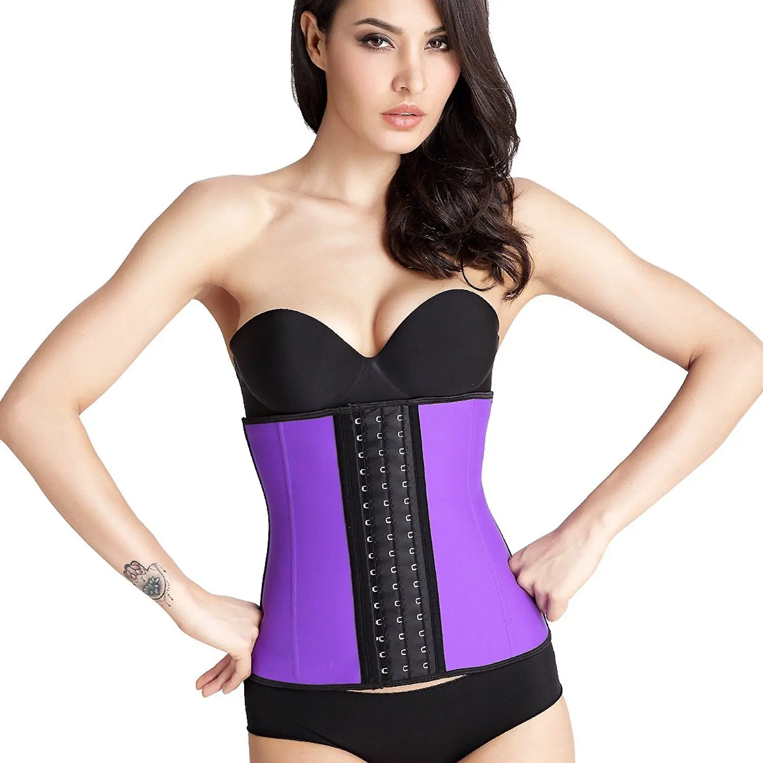 Latex 9 Steel Bones Waist Trainer Corset Shaper Women Tummy Control Fitness Support Underbust Cincher Shapewear Fajas
