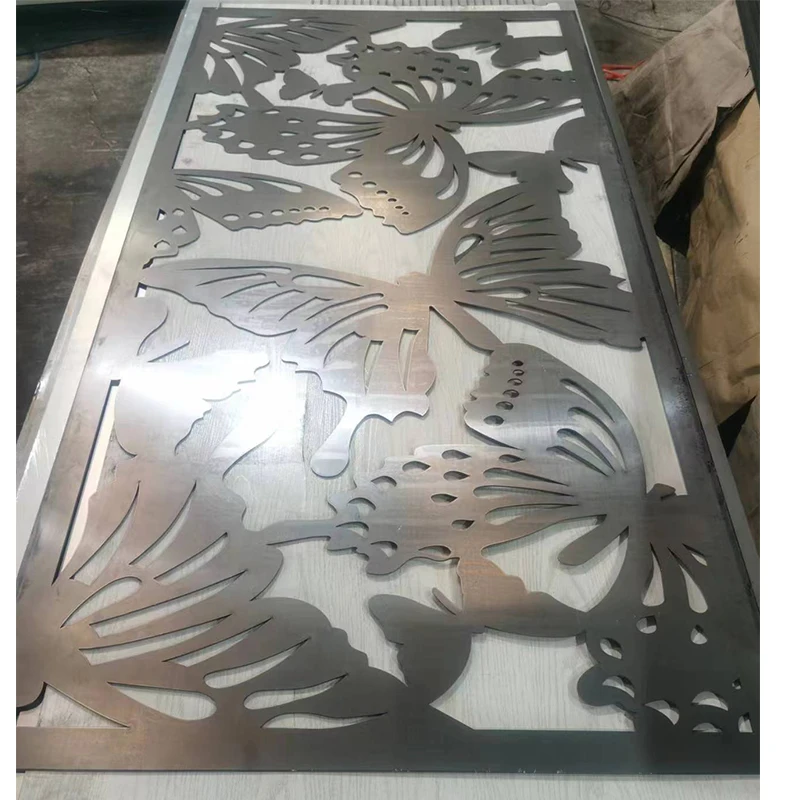Custom Plated Decorative Precision Laser Cutting Service Sheet Metal Fence Doors Aluminum Laser Cut Panels