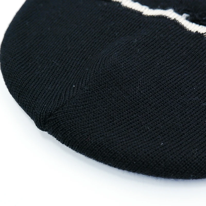 Qianzun manufacturers hot sale winter black skull ski mask custom knit distressed balaclava