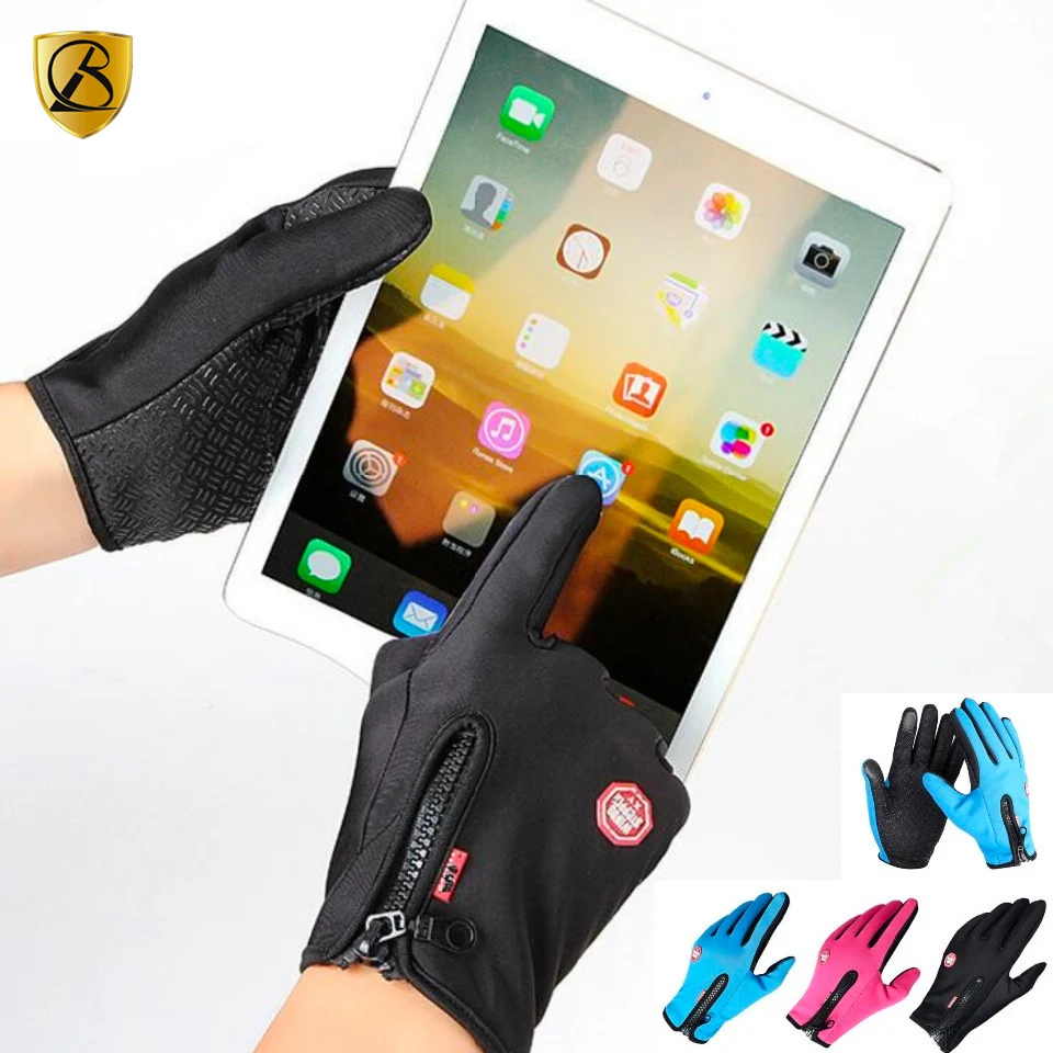 Медный бандаж, ветрозащитный волшебный сенсорный экран, Зимние перчатки для письма для смартфона и планшета