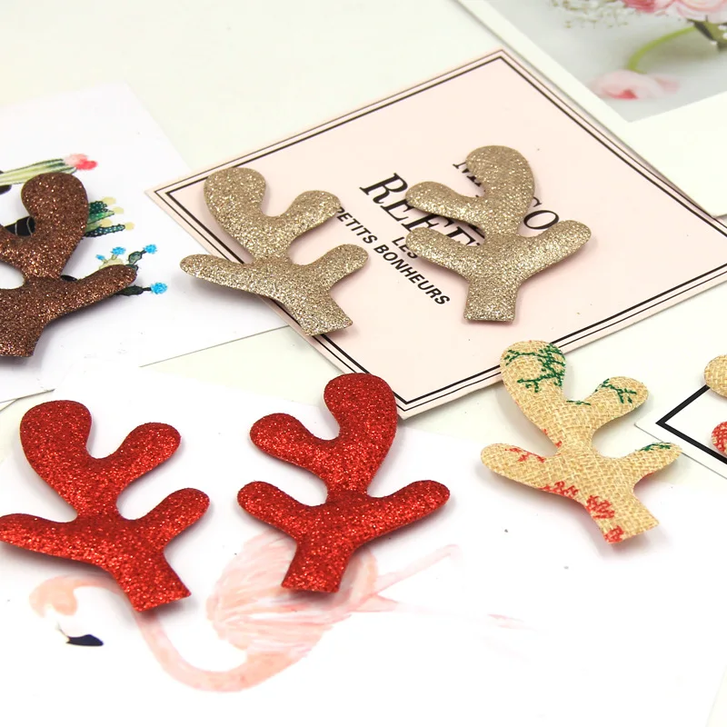 Christmas Tree Decoration Xmas DIY Decoration Glitter Deer Horn Anlter