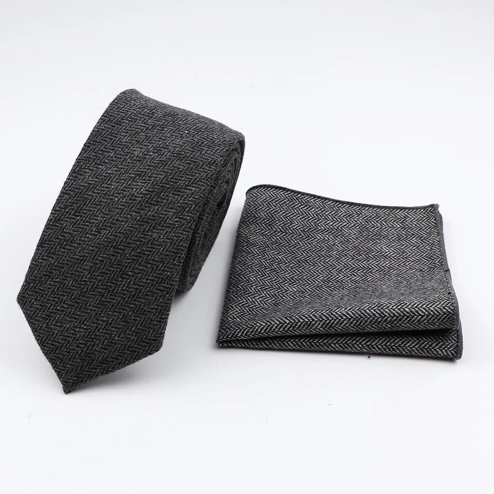 
 Высококачественный шерстяной галстук Карманный квадратный комплект Узкие галстуки носовой платок костюм Узкий однотонный Тонкий полосатый галстук аксессуары  