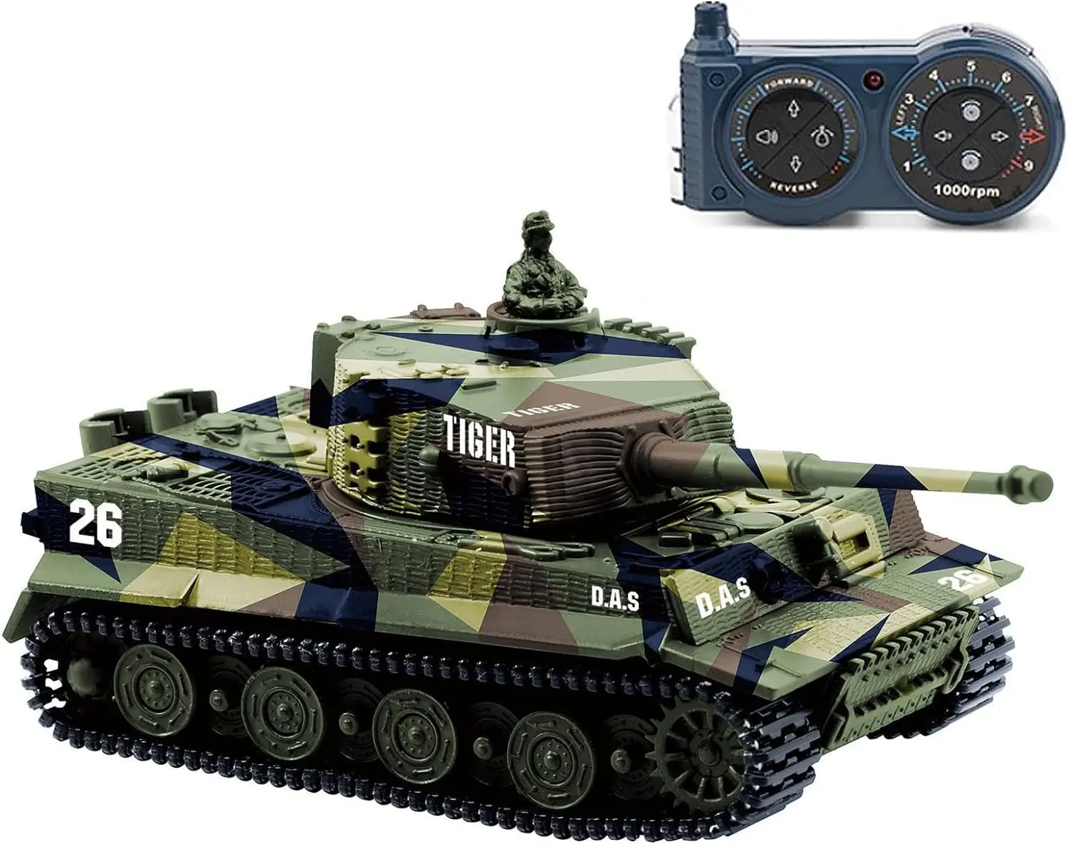 1:72 немецкий танк Tiger I Panzer с дистанционным управлением мини-Радиоуправляемый вращающейся башней и звуком
