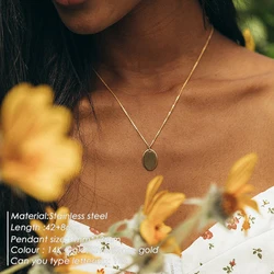 Trending hot products romantic lovers chain necklace  stainless steel coin fashion jewelry necklaces