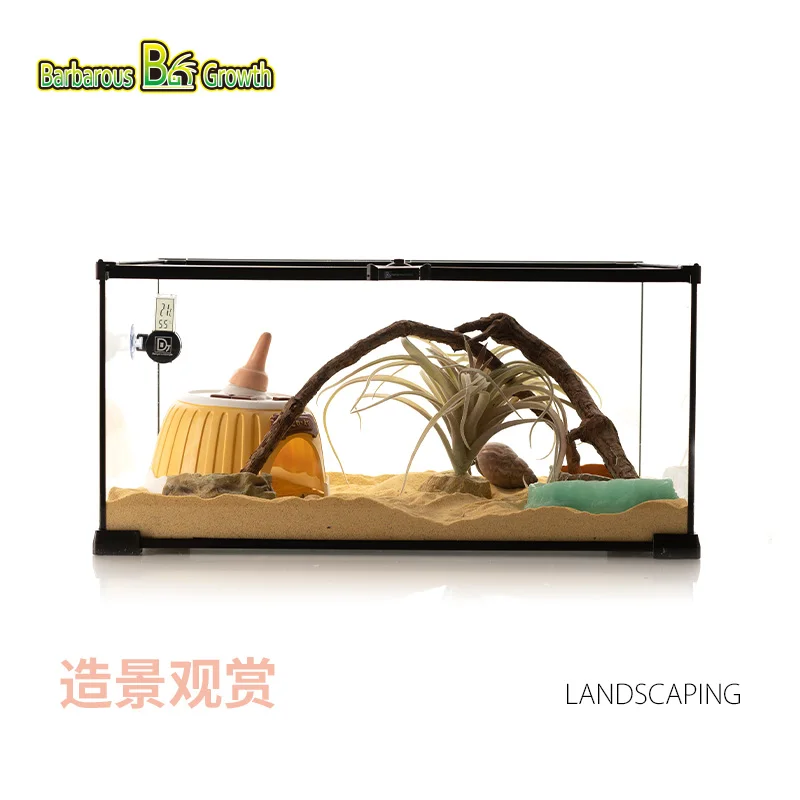 DGDB-001-002 Climbing pet horned frog turtle hiding house gecko lizard cute cake cave terrarium resin landscaping decoration