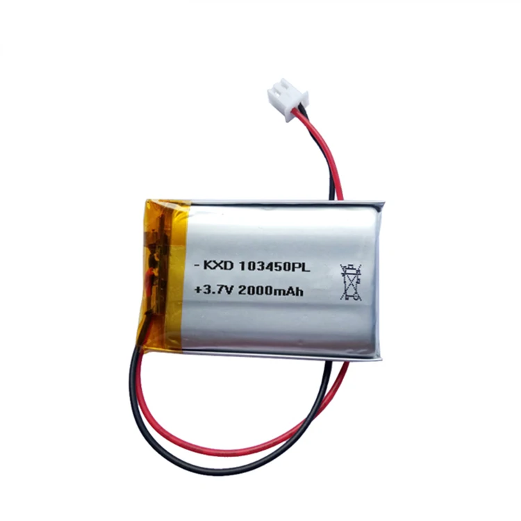 3.7v 2000mAh lithium ion prismatic rechargeable battery 103450