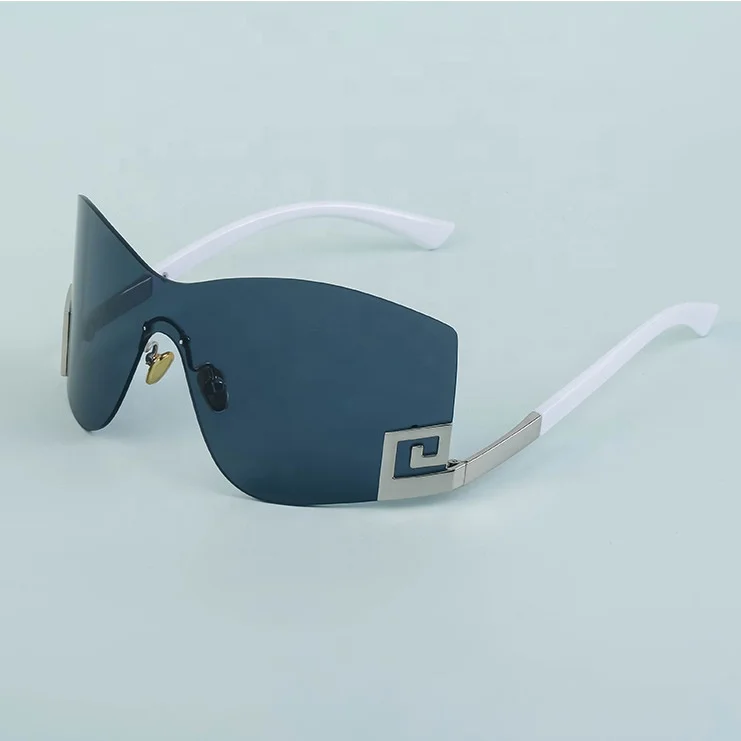 Wholesale Trendy Oversized Shades for Women: Stylish Frameless Windproof Sunglasses from Europe and America