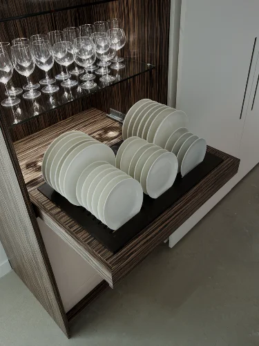 Welbom European Style Veneer Melamine Kitchen Cabinet Layout Sale for All Kind of Apartment