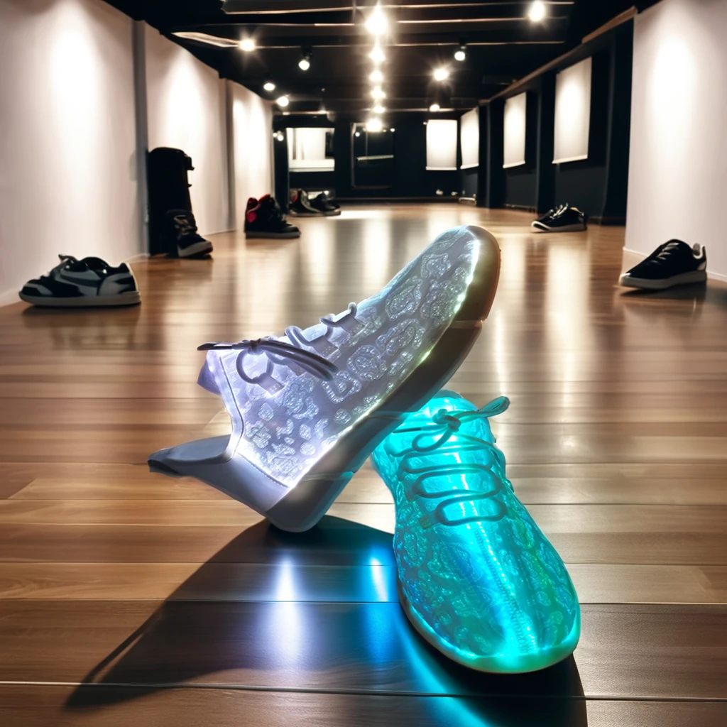 Wholesale LED Charging Luminescent shoes Children Casual Sneaker boys Luminous Bling Shining Girls Light up Fiber Optic shoes