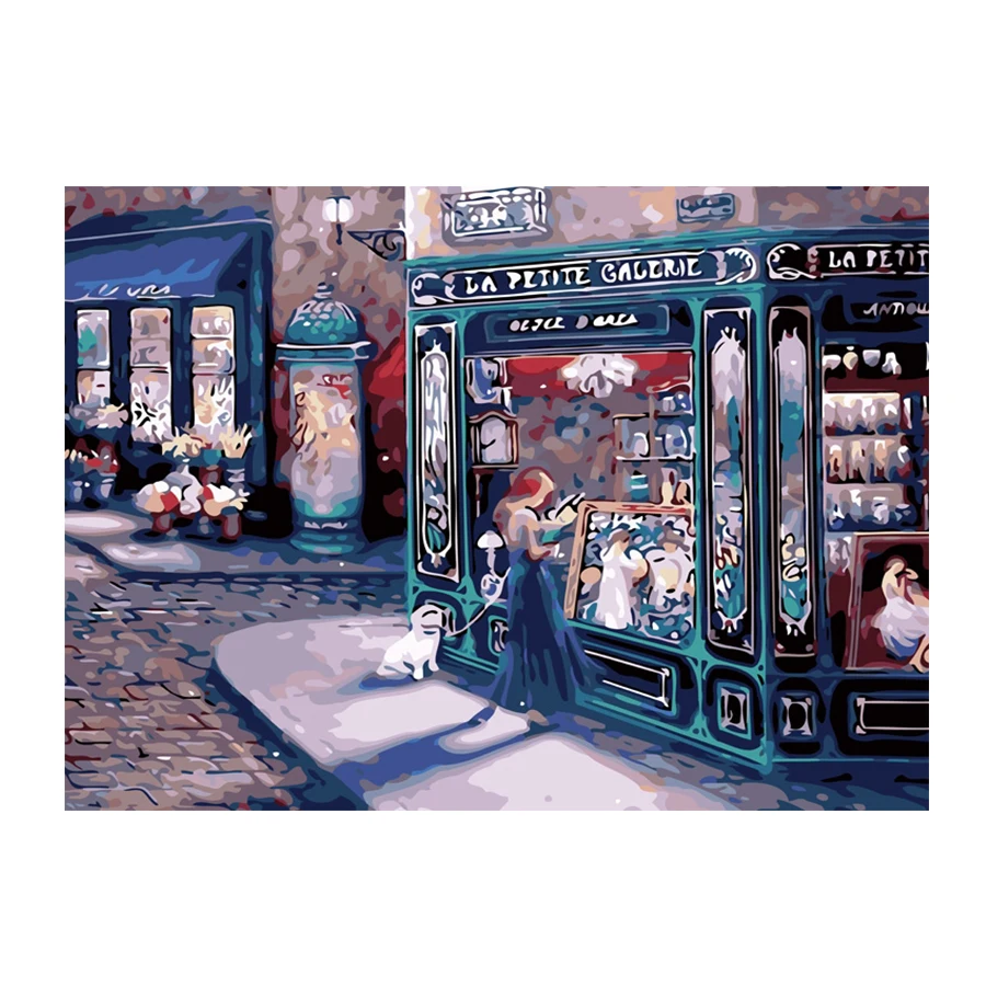 
DIY hand-painted oil painting 40*50CM Temptation in the window oil painting by numbers 