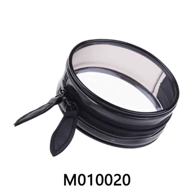 Round shape makeup bag zipper transparent PVC cosmetic bag