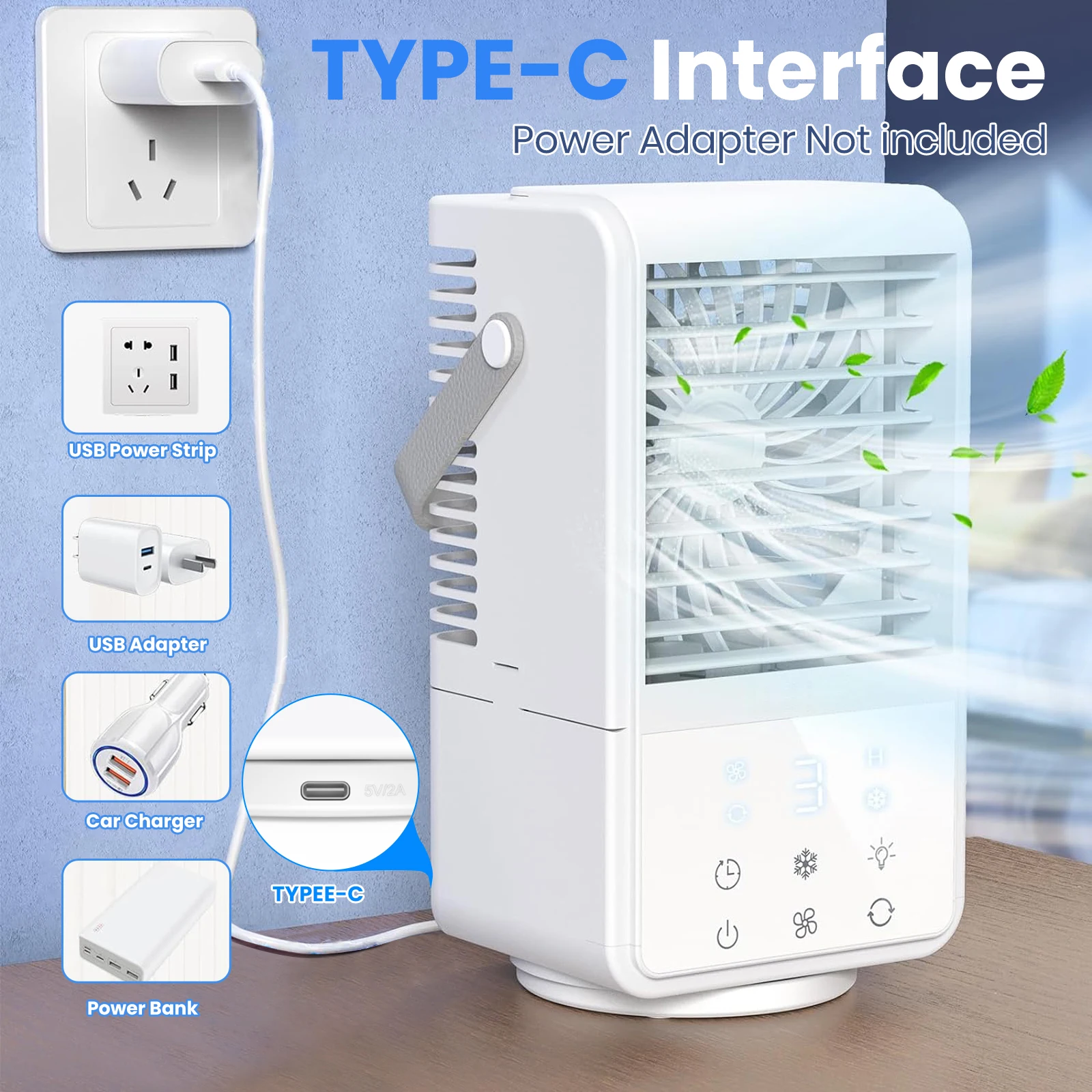 Mist Spray Cooler Air Cooling Fan With Water Ice Air Cooler Fan Portable Air Cooler Fan Mini USB