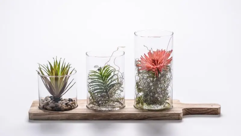 Нежный стеклянный террариум для миниатюрных фигурок «сделай сам» микроландшафтные украшения растений украшение сада/помещения/дома сказочный сад