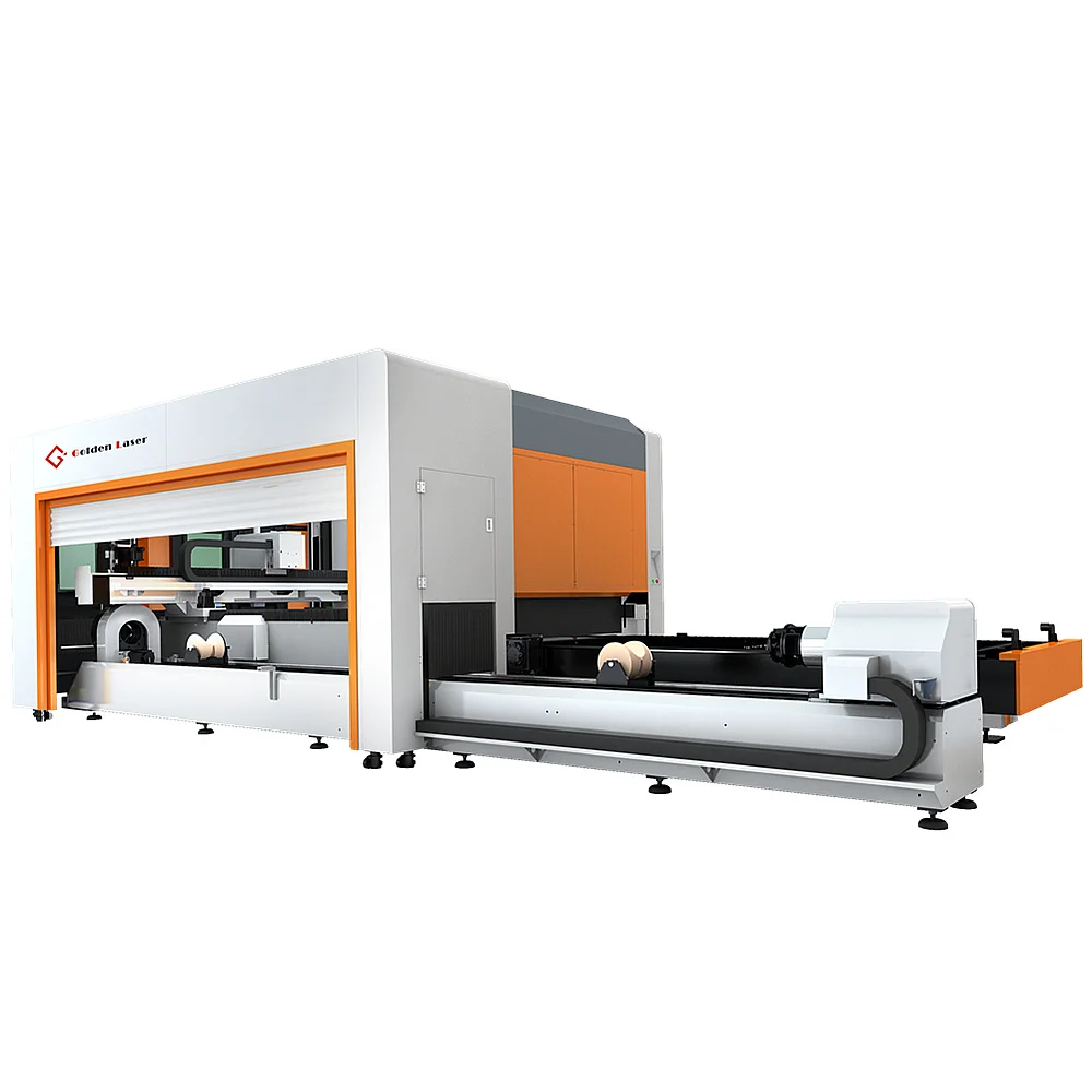 Metal Sheet Tube Laser Cutting Machine Cypcut Control System Yaskawa Servo Motor Hiwin Guiderail AI/PLT Graphic