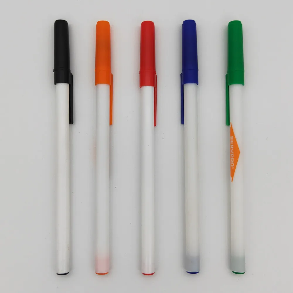 customize  Boligrafos Cheap LOGO Promotion Two Sides Color Pen