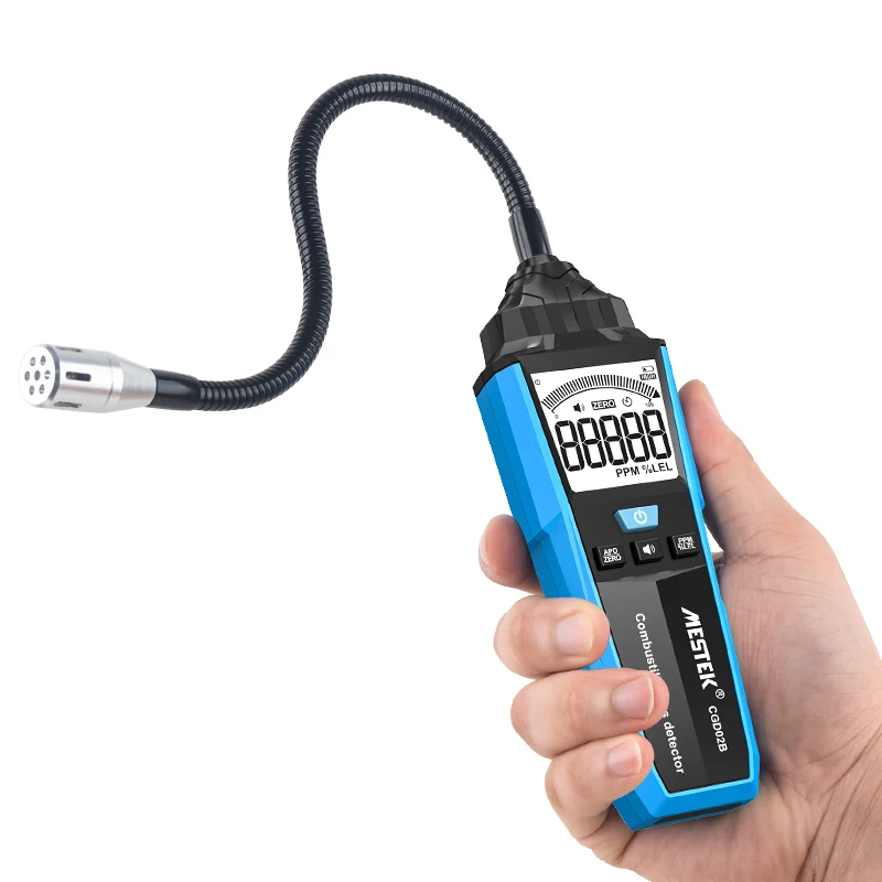 MESTEK CGD01B Combustible ch4 methane/natural gasoline/alcohols  gas detector color Display Sound Analog Bar Double Alarm