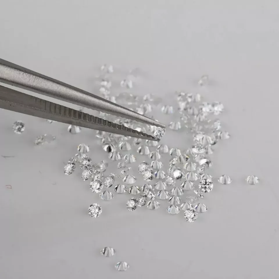 DMSH Buy Round Polished CVD 1mm 2mm 3mm Loose Diamonds Man Made HPHT Manufacturer White Lab Grown Diamond SI VS VVS Clarity