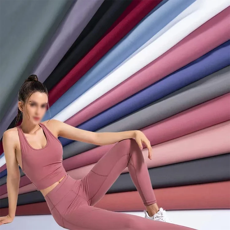 Reversible 4-Way Stretch 230gsm 78% Polyester 22% Elastane Fabric For Yoga Wear Leggings Sportswear.