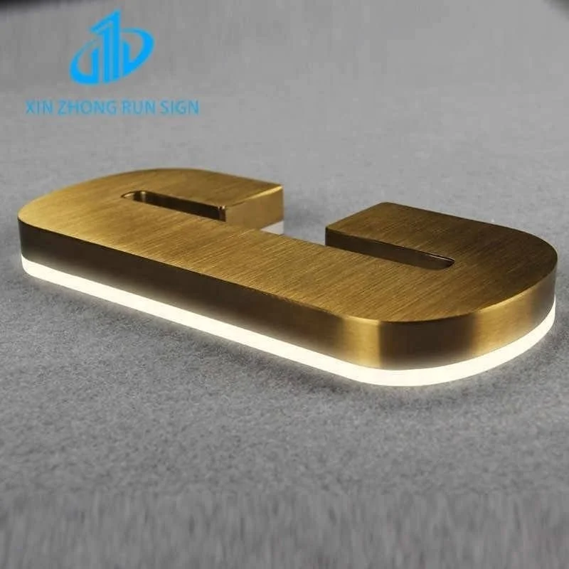 Hot selling custom sign outdoor advertising logo 3d backlit metal store letter