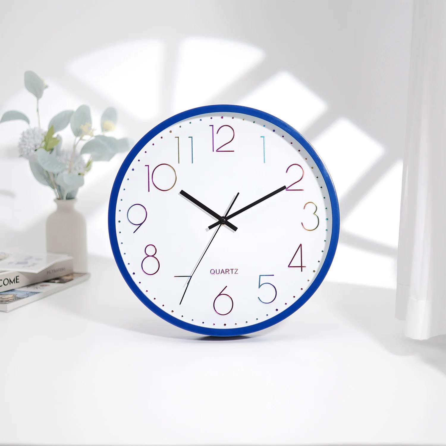 Custom 12inch 30cm clock wall clock  Fluorescent Circular Living Room   Wall Clock