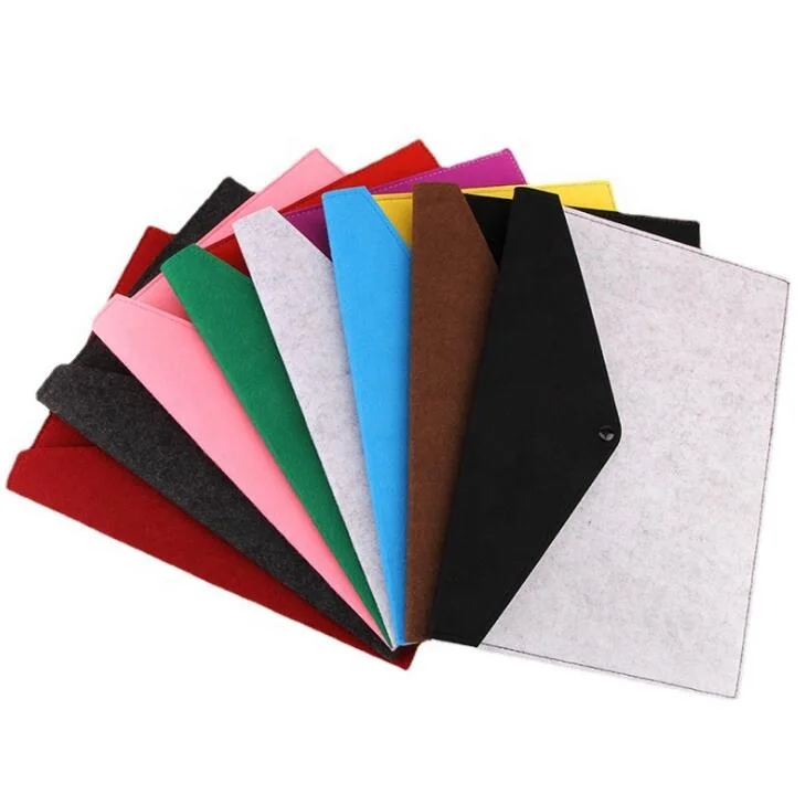 Stylish fashion a4 size felt document file folder Black/Gray A4 Felt File Folder Briefcase Document Bag Paper Folder Organizer