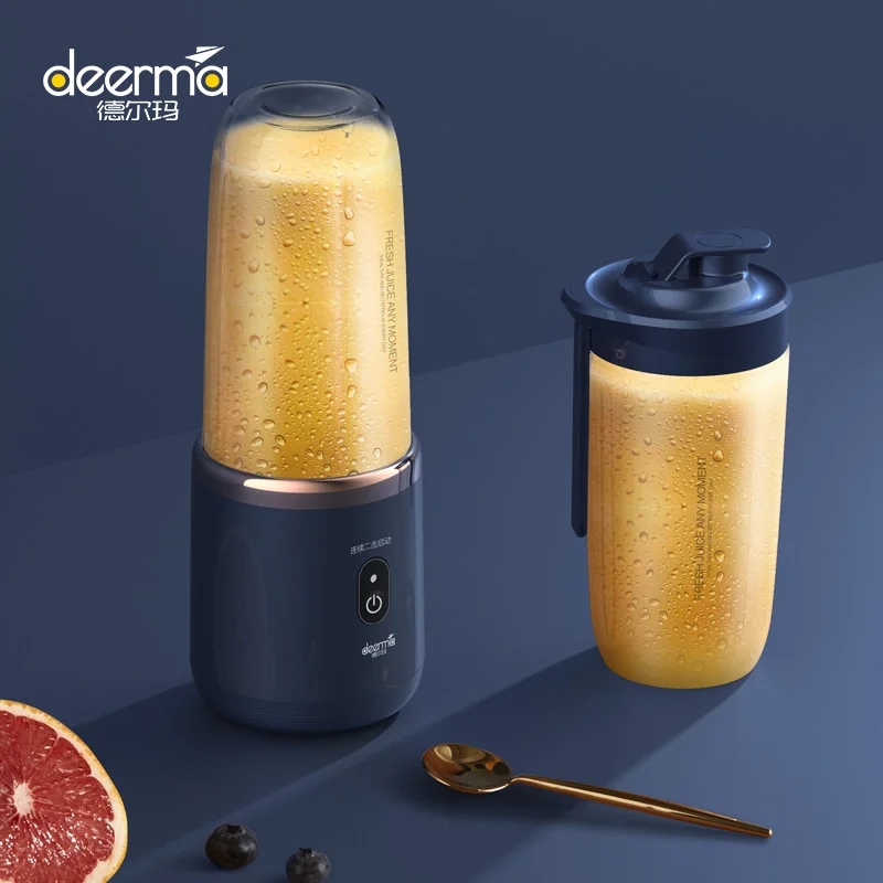 Мини-соковыжималка Deerma NU05 & NU06 голубая и розовая перезаряжаемая портативная соковыжималка с usb