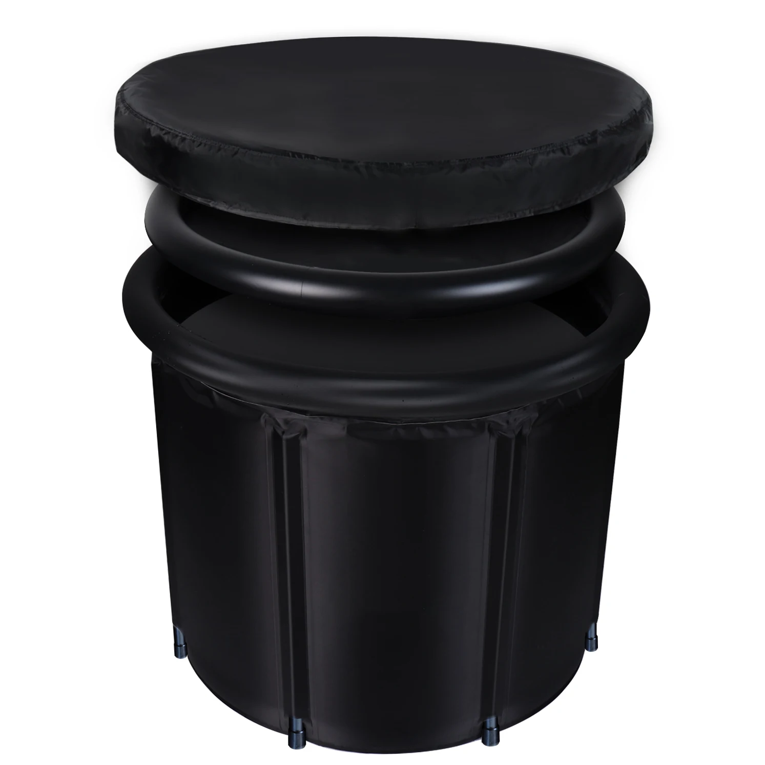 High Quality 80*75cm PVC Ice Bath Tub for Athletes Therapy Portable Ice Bath Recovery Pod Ice Barrel