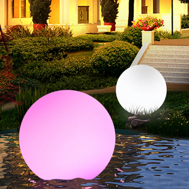 Colorfuldeco 12cm Illuminating Rechargeable Garden Waterproof Led Remote Control Light Ball