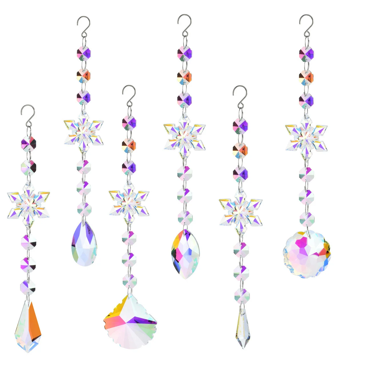Hanging Sun Catchers with Crystals, Glass Rhinestones Suncatcher, Rainbow Maker Pendant Indoor Window Home Car Decor