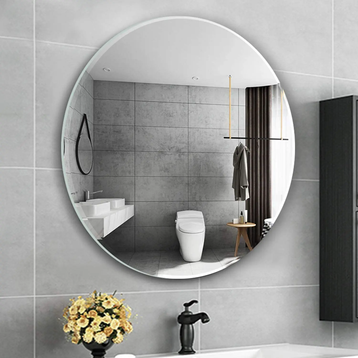 3mm 4mm 5mm Round bathroom mirror