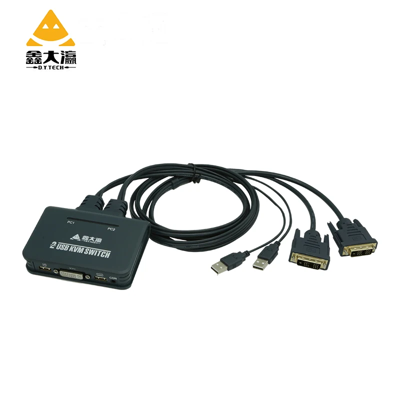 Заводская цена 2 порта DVI KVM переключатель внешний кнопочный пульт дистанционного управления лидер продаж