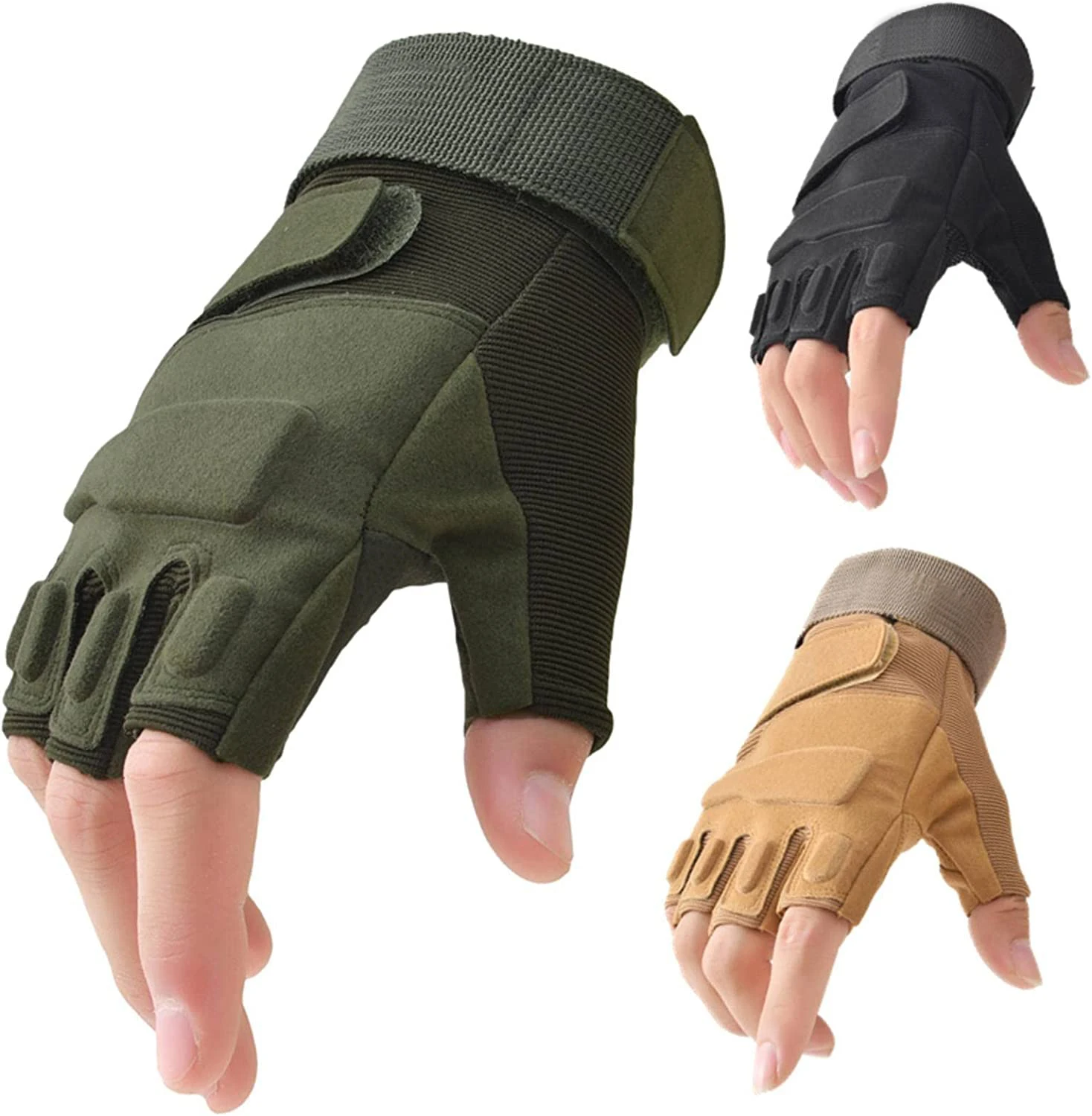 Half-Finger Fingerless Tactical Airsoft Gloves Paintball Gloves for Hunting Riding Cycling Gloves