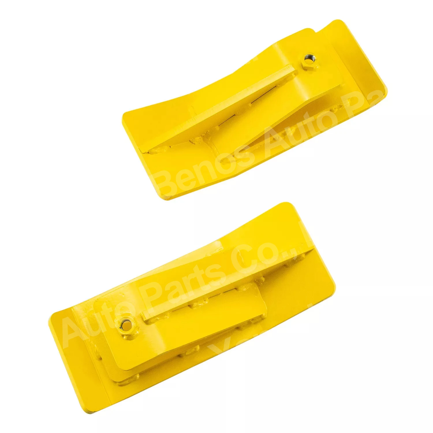 2x Yellow Tractor Bucket Ski Edge Tamer Skid Protector Snow Leaf Removal New